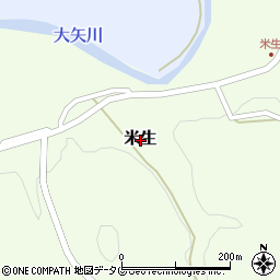 熊本県山都町（上益城郡）米生周辺の地図