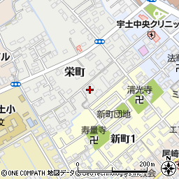 熊本県宇土市栄町198周辺の地図