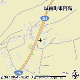 熊本県熊本市南区城南町東阿高766周辺の地図