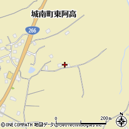 熊本県熊本市南区城南町東阿高849周辺の地図