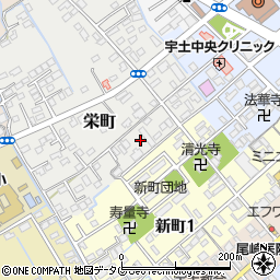 熊本県宇土市栄町195周辺の地図