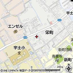 熊本県宇土市栄町235-13周辺の地図