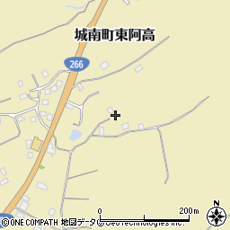 熊本県熊本市南区城南町東阿高848周辺の地図