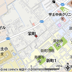 熊本県宇土市栄町205周辺の地図