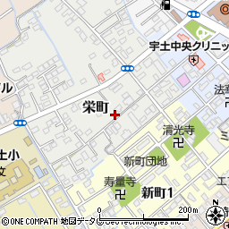 熊本県宇土市栄町203-2周辺の地図