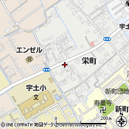 熊本県宇土市栄町250周辺の地図