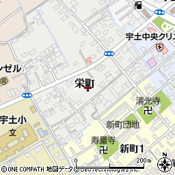 熊本県宇土市栄町212周辺の地図