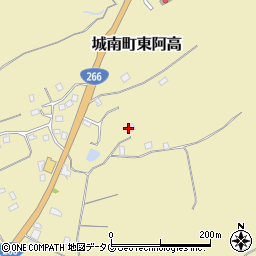 熊本県熊本市南区城南町東阿高847周辺の地図