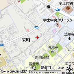 熊本県宇土市栄町190-6周辺の地図