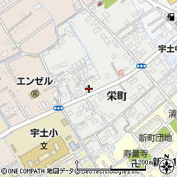 熊本県宇土市栄町243周辺の地図
