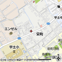 熊本県宇土市栄町242周辺の地図