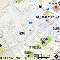 熊本県宇土市栄町190周辺の地図
