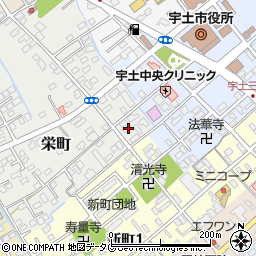 熊本県宇土市栄町2周辺の地図