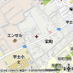 熊本県宇土市栄町238-44周辺の地図