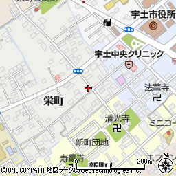 熊本県宇土市栄町187周辺の地図