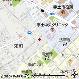 熊本県宇土市栄町3周辺の地図