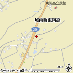 熊本県熊本市南区城南町東阿高738周辺の地図