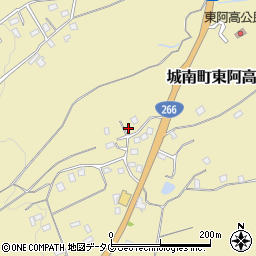 熊本県熊本市南区城南町東阿高1150周辺の地図