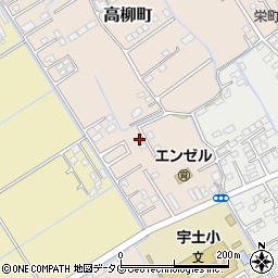 熊本県宇土市高柳町92-14周辺の地図
