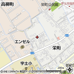 熊本県宇土市栄町260-7周辺の地図
