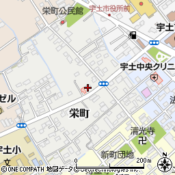 熊本県宇土市栄町162周辺の地図