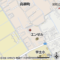 熊本県宇土市高柳町92-18周辺の地図