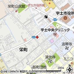 熊本県宇土市栄町14周辺の地図