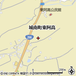 熊本県熊本市南区城南町東阿高736周辺の地図