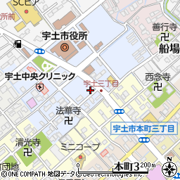 熊本県信用組合宇土支店周辺の地図