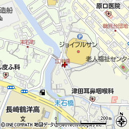 中尾酒店周辺の地図