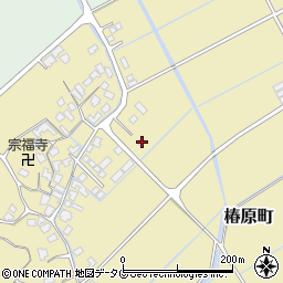 熊本県宇土市椿原町172周辺の地図