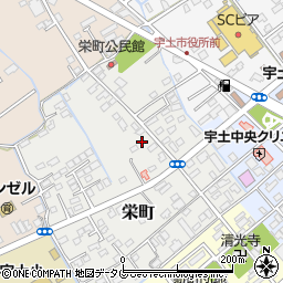 熊本県宇土市栄町116周辺の地図