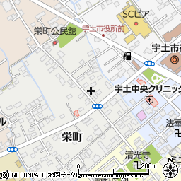 熊本県宇土市栄町23周辺の地図