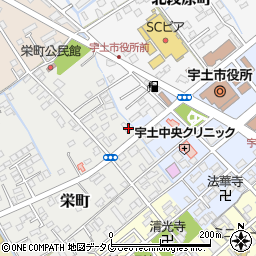 熊本県宇土市栄町17周辺の地図