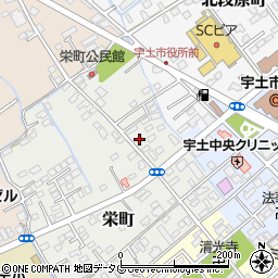 熊本県宇土市栄町32周辺の地図