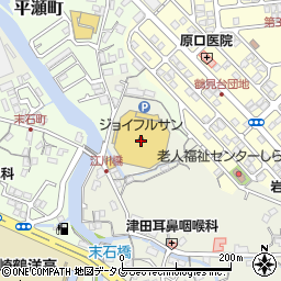 セリアジョイフルサン江川店周辺の地図