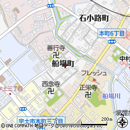 熊本県宇土市船場町周辺の地図