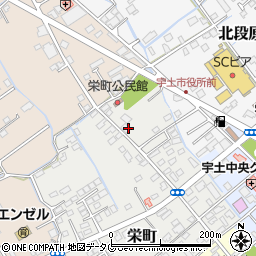 熊本県宇土市栄町50周辺の地図