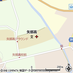 熊本県立矢部高等学校周辺の地図