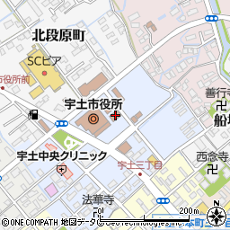 宇土市役所　秘書政策課政策推進係周辺の地図