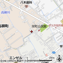 熊本県宇土市高柳町58-1周辺の地図