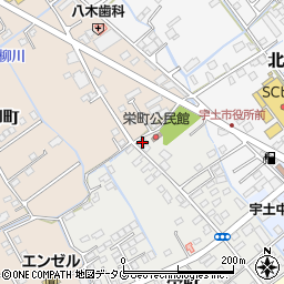 熊本県宇土市栄町68周辺の地図