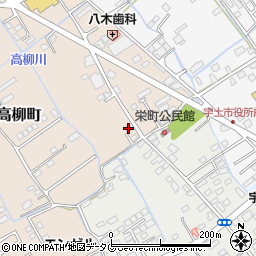 熊本県宇土市高柳町58-4周辺の地図