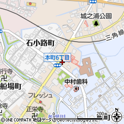 熊本県宇土市本町6丁目周辺の地図