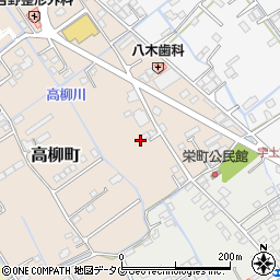 熊本県宇土市高柳町52周辺の地図