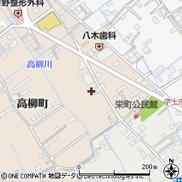 熊本県宇土市高柳町52-2周辺の地図