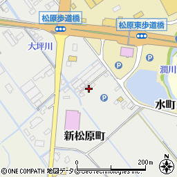 熊本県宇土市新松原町43-12周辺の地図