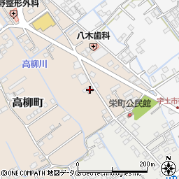 熊本県宇土市高柳町53周辺の地図