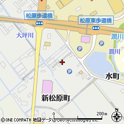 熊本県宇土市新松原町43周辺の地図