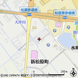 熊本県宇土市新松原町43-8周辺の地図